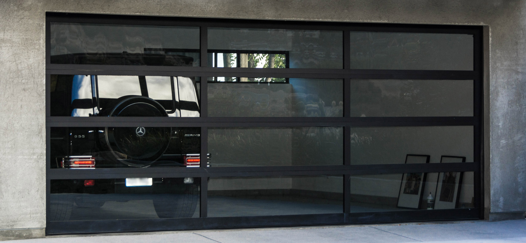 Model EL100 Full View Aluminum Garage Doors