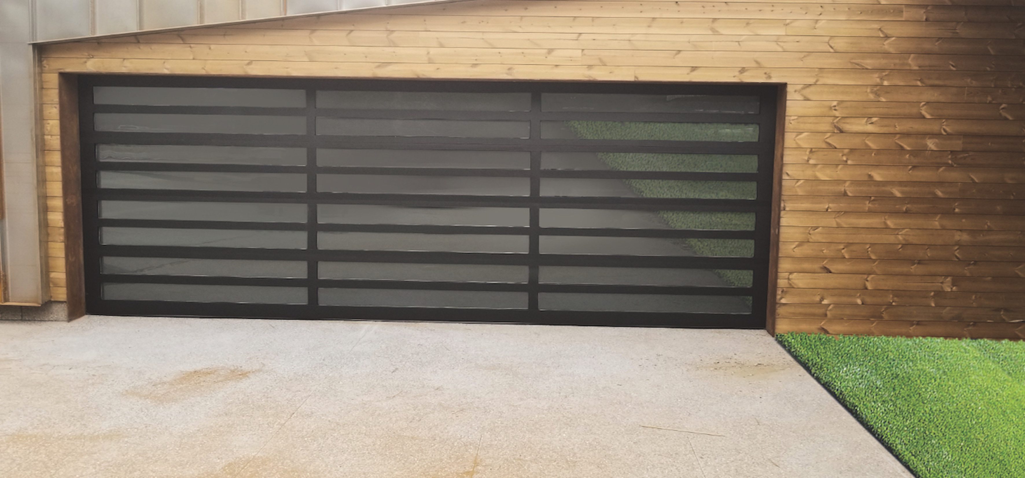 Model EL125 Contemporary Aluminum Garage Doors